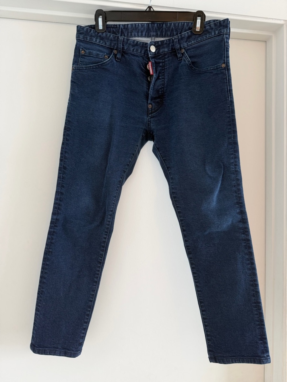 DSQUARED2 Men's Dark Blue Slim Straight Jeans